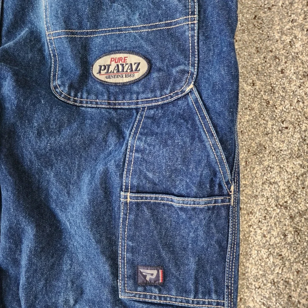 Pure Playaz Carpenter Jeans Mens 34x32 Baggy Y2K P18 Series Wide Leg Denim GUC